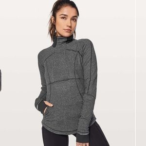 Lululemon Base Runner 1/2 Zip *Heathered Blue Size 6